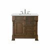 James Martin Vanities Brookfield 36in Single Vanity, Country Oak w/ 3 CM Ethereal Noctis Quartz Top 147-114-5576-3ENC